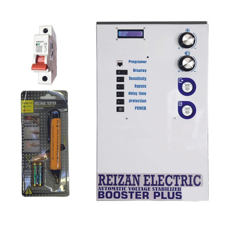 استابلایزر 8 کاوا رله ای برند ریزان الکتریک Booster pluse هوشمند